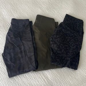 3 lululemon capris